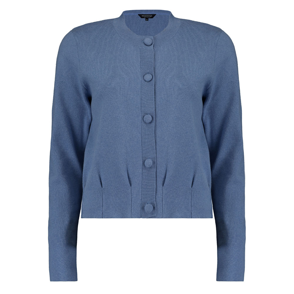 Bloomings Damesvest Crew Neck Blue Horizon Mel