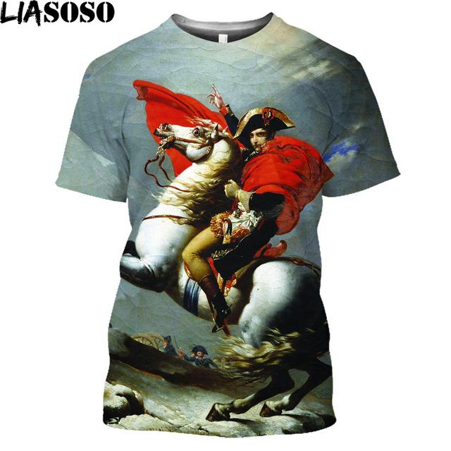Baibao QIQI Napoleone Buonaparte Grafische T-shirts Heren Dames Unisex Franse Vlag Casual Harajuku Shirt Napoleonic Empire Oversized T-shirt XXL