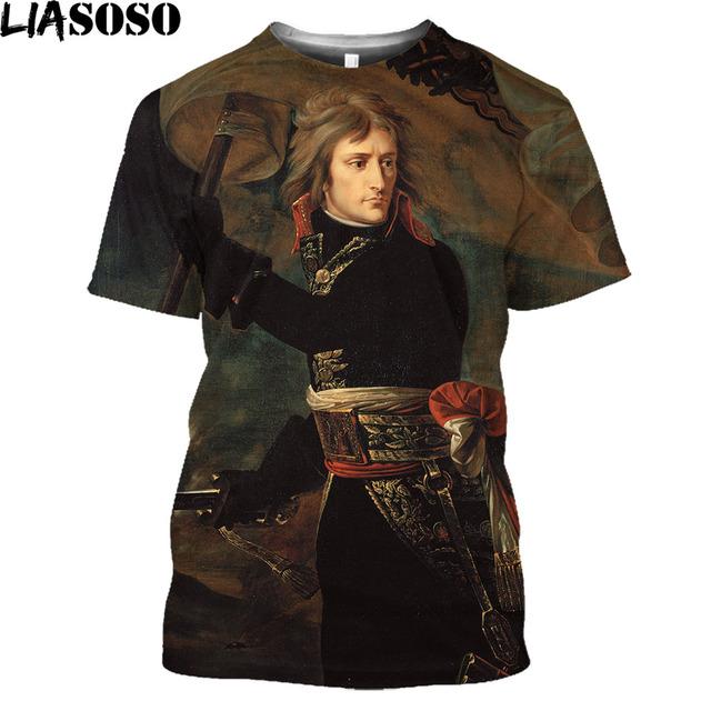 Baibao QIQI Napoleone Buonaparte Grafische T-shirts Heren Dames Unisex Franse Vlag Casual Harajuku Shirt Napoleonic Empire Oversized T-shirt XXXL