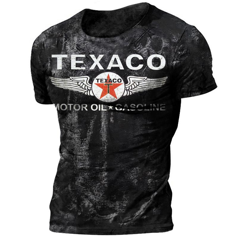 ETST WENDY 005 Vintage Mode T-shirts Voor Mannen 3d Gedrukt Heren Texaco Streetwear Klassieke Sportkleding Oversized 6xl Tops T-shirt Man Kleding M