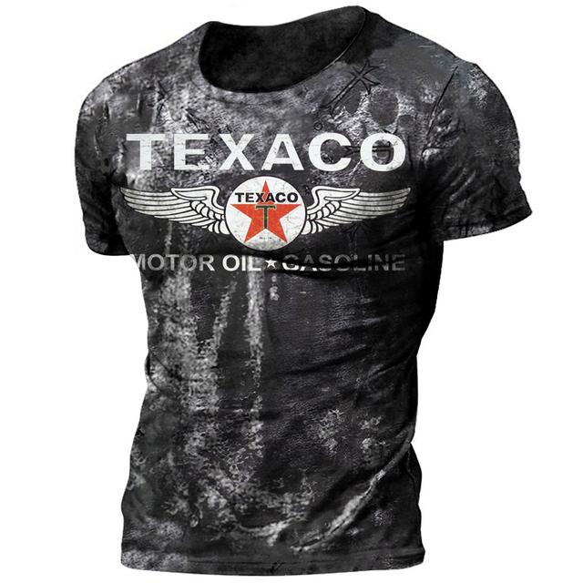 ETST WENDY 005 Vintage Mode T-shirts Voor Mannen 3d Gedrukt Heren Texaco Streetwear Klassieke Sportkleding Oversized 6xl Tops T-shirt Man Kleding M