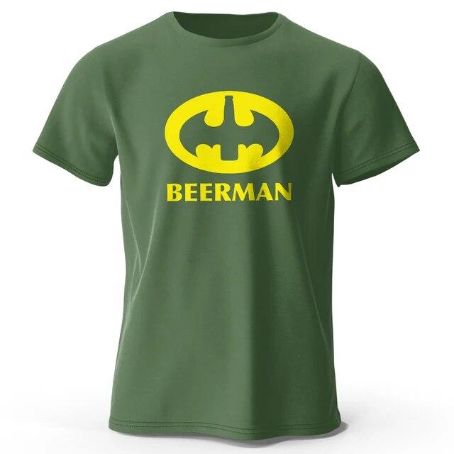 Baibao QIQI Heren Bier Bedrukt T-shirt Oversized Klassieke Grappige Grafische T-shirts Dames Zomer Tops Kleding XL