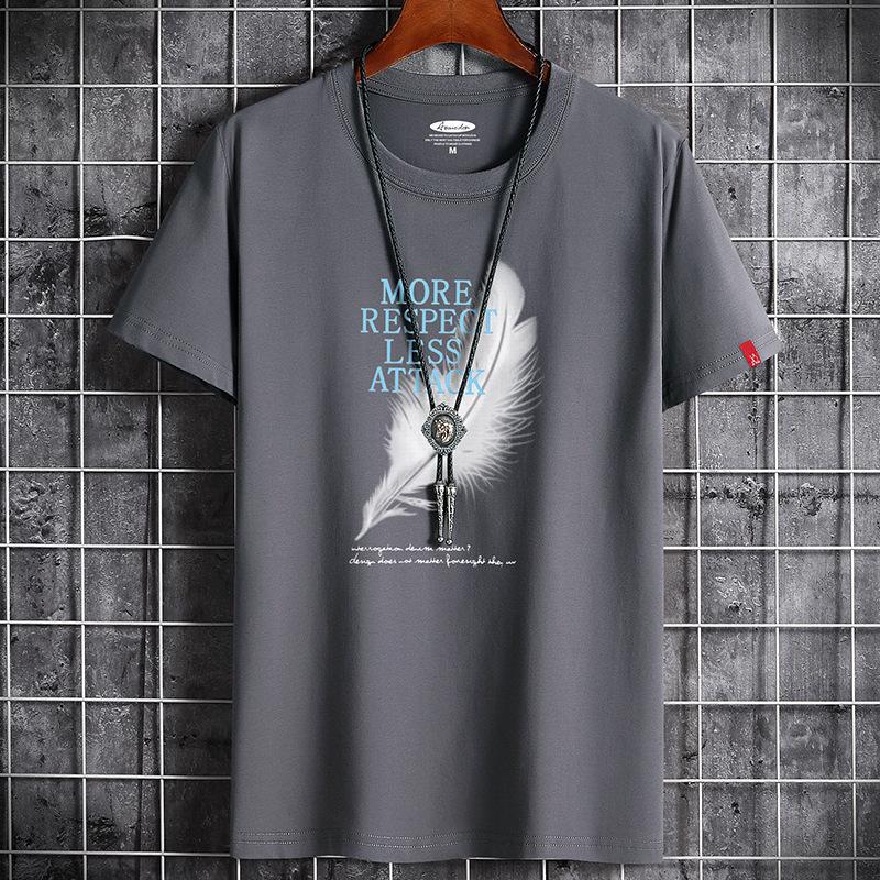 QICED Zomer T-shirt met korte mouwen Heren O-hals Trend Ondershirt XXXXXXL