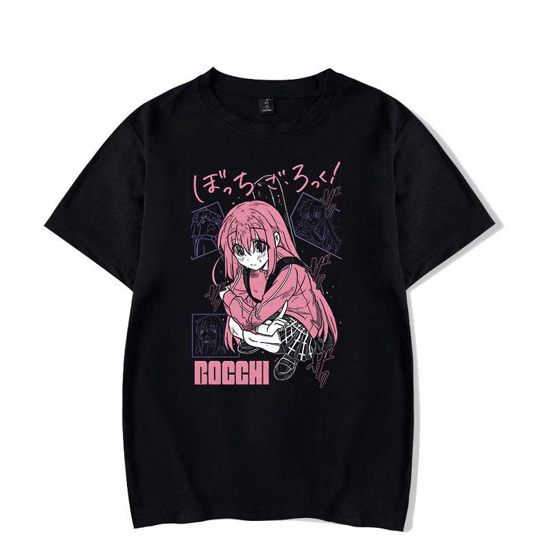Jacket and Zipper Hoodie NO.1 Klassiek Speciaal T-shirt Bocchi the Rock Gotou Hitori Manga Shirt Anime Comfortabel Hip Hop Grafisch T-shirt Korte Mouw Tees 2XL