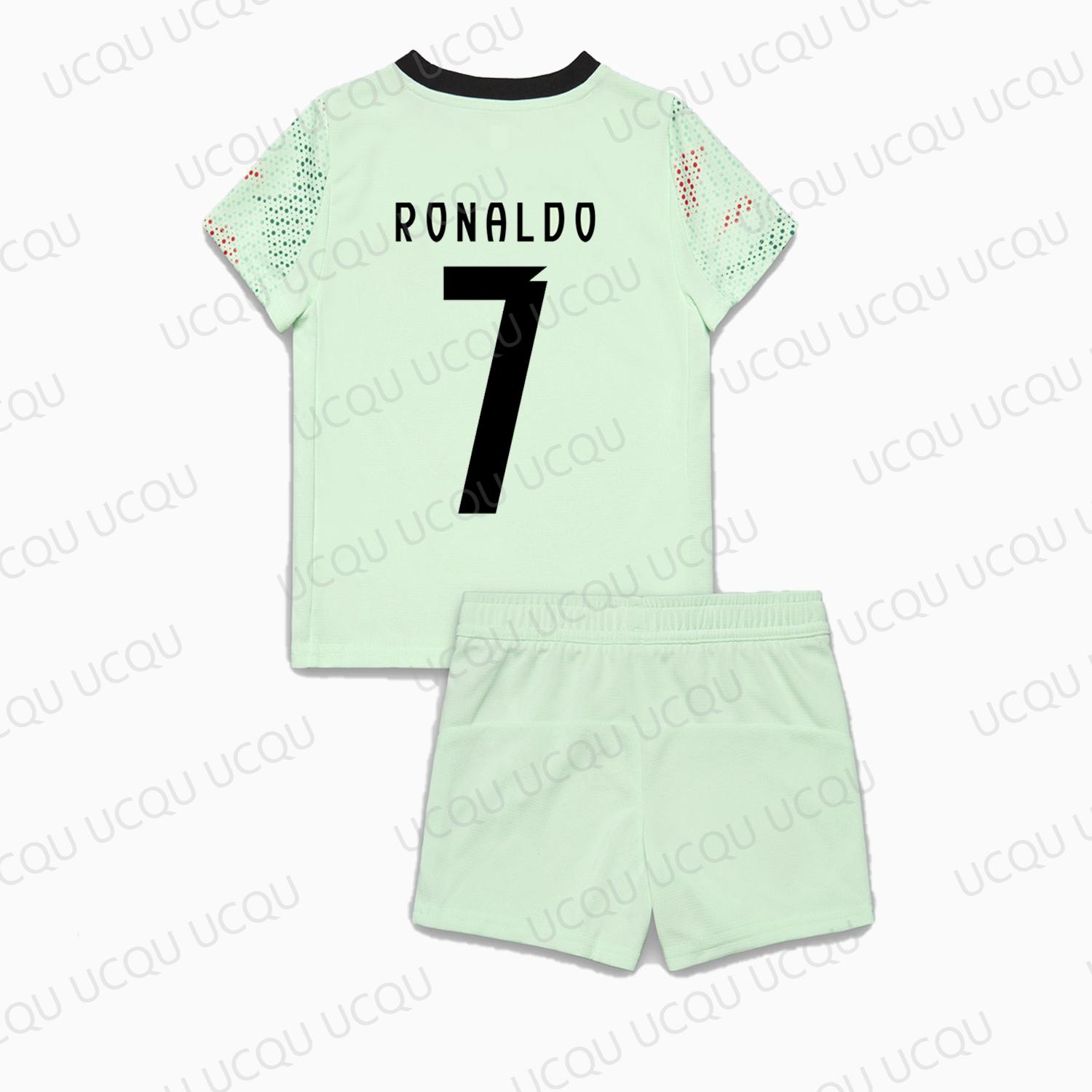 ETST25 2025 Ronaldo 7 Nieuwe Arraivl Zomer Oversized Korte Mouw Voetbalshirt Kit 3D Geprint T-shirt Voor Volwassenen/Kinderen Toppak 140 cm