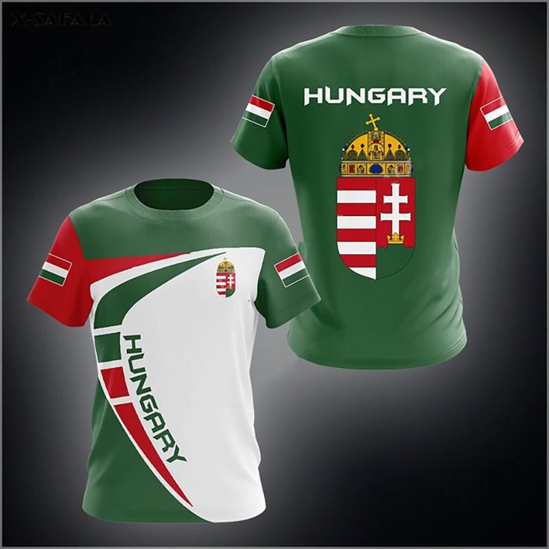 Xuhaijian02 Hongarije T-shirts Hongaarse vlag embleem 3D print Heren Dames Casual mode Oversized korte mouw T-shirt Kinderen T-shirts Tops Kleding 2XL