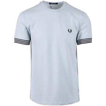 Fred Perry T-shirt Korte Mouw  Striped Cuff T-Shirt Light Ice