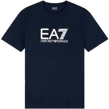 Ea7 Emporio Armani T-shirt Korte Mouw  Visibility Cotton Stretch T-Shirt Navy