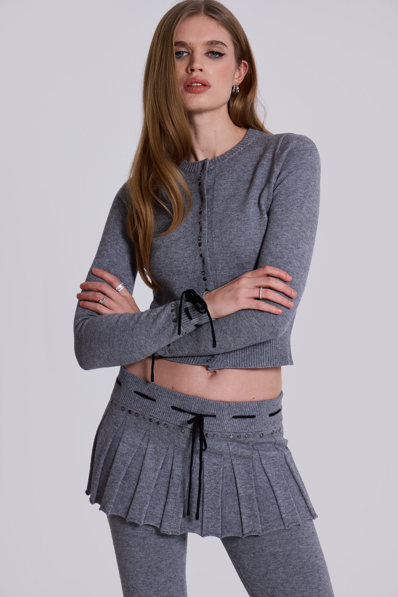 Jaded London WFH Studded Cardigan