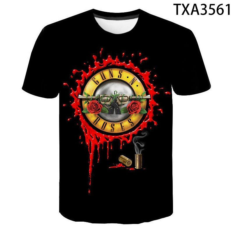 Xiao Xiang Zomer Mode Guns En Rozen 3D Gedrukt T-shirts Heren Dames Fun Harajuku Streetwear Hip Hop Korte Mouw oversized Tops XL