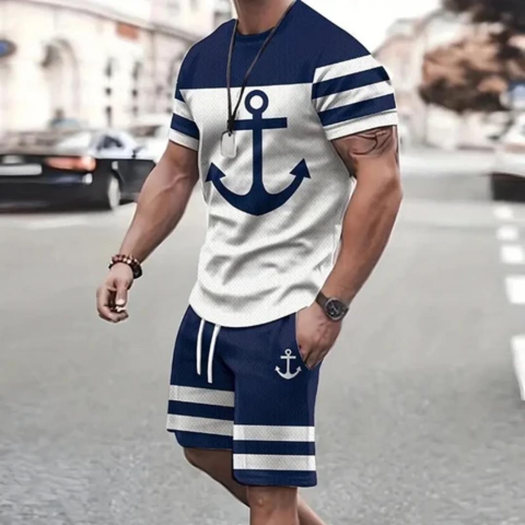 Wengy 2 Zomer Heren Casual Pak Straatmode Los en Comfortabel T-shirt Buitensporten Hardloopshorts Nieuwe Tekst Bedrukking XL