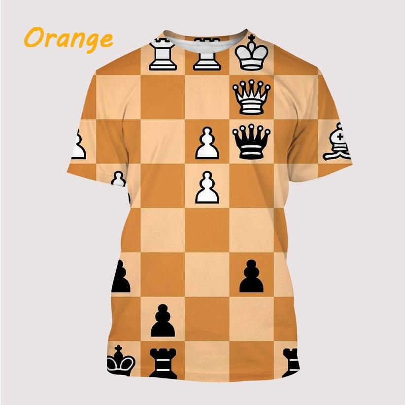 ETST WENDY 005 Grappige Schaak Schaakbord Zwart-Wit 3D Print Heren T-shirts Zomer Harajuku Casual Streetwear T-shirts Unisex Oversized Kleding 3XL