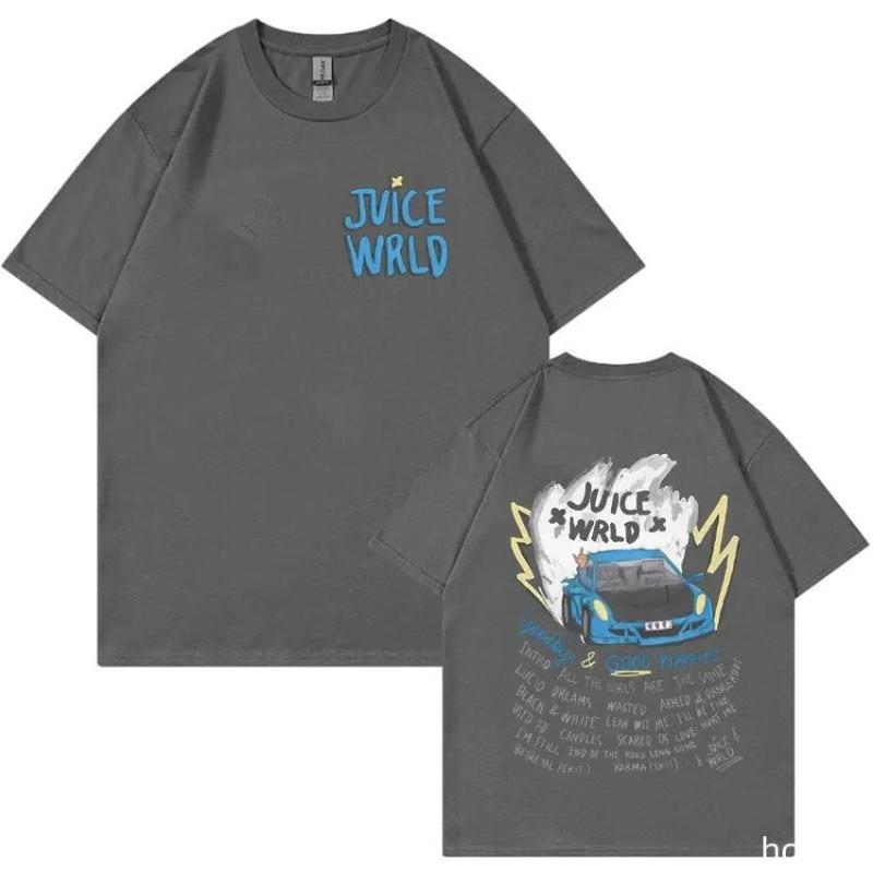 The second face a man Rapper JUICE WRLD klassiek T-shirt met korte mouwen en print L