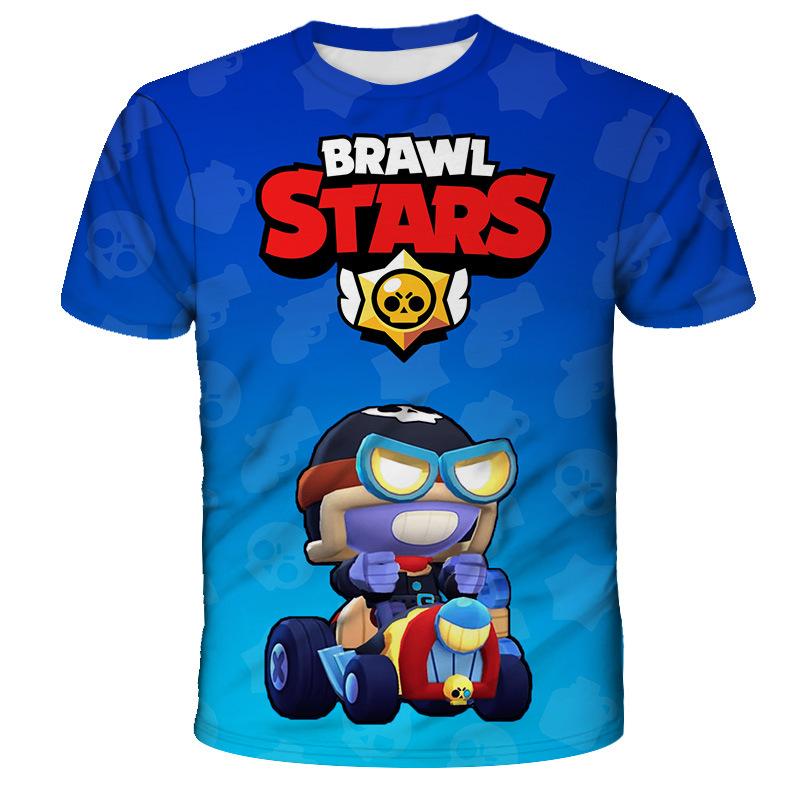 Baibao QIQI Polyester Snel drogend BRAWL STARS Heren Top Zomer Kinderen Casual Comfortabel Snel drogend Ademend Kinder T-shirt Kleding XXS-6XL 12 XS