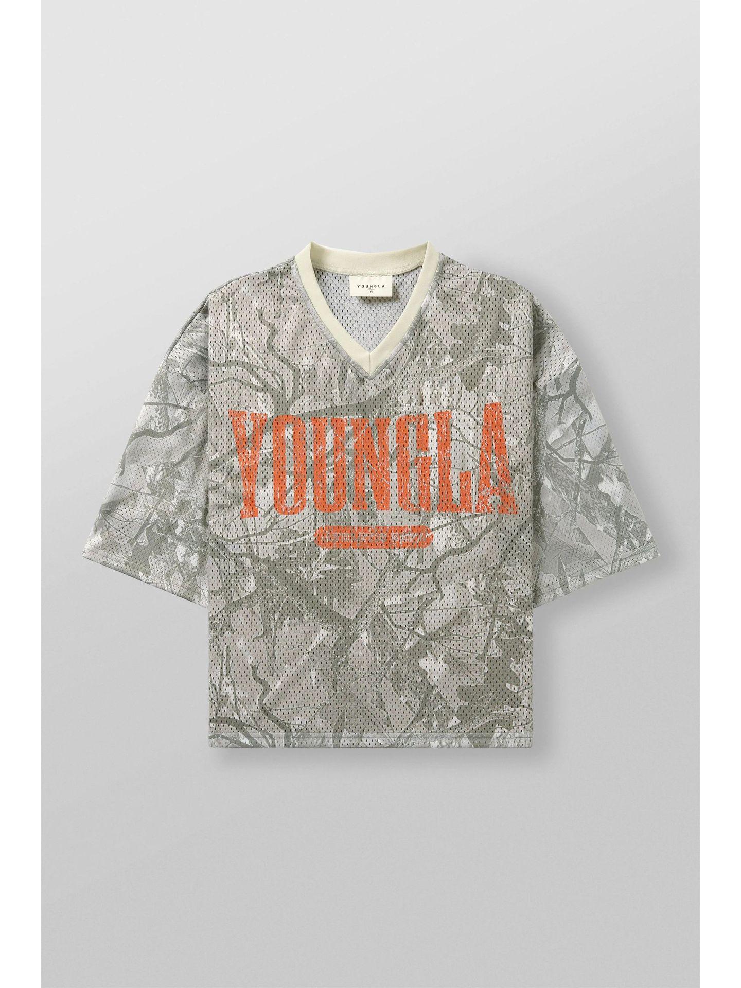 VantaGoods YOUNGLA Heren Amerikaans Oversized Sneldrogend Mesh T-shirt voor Zomersport & Fitness Medium