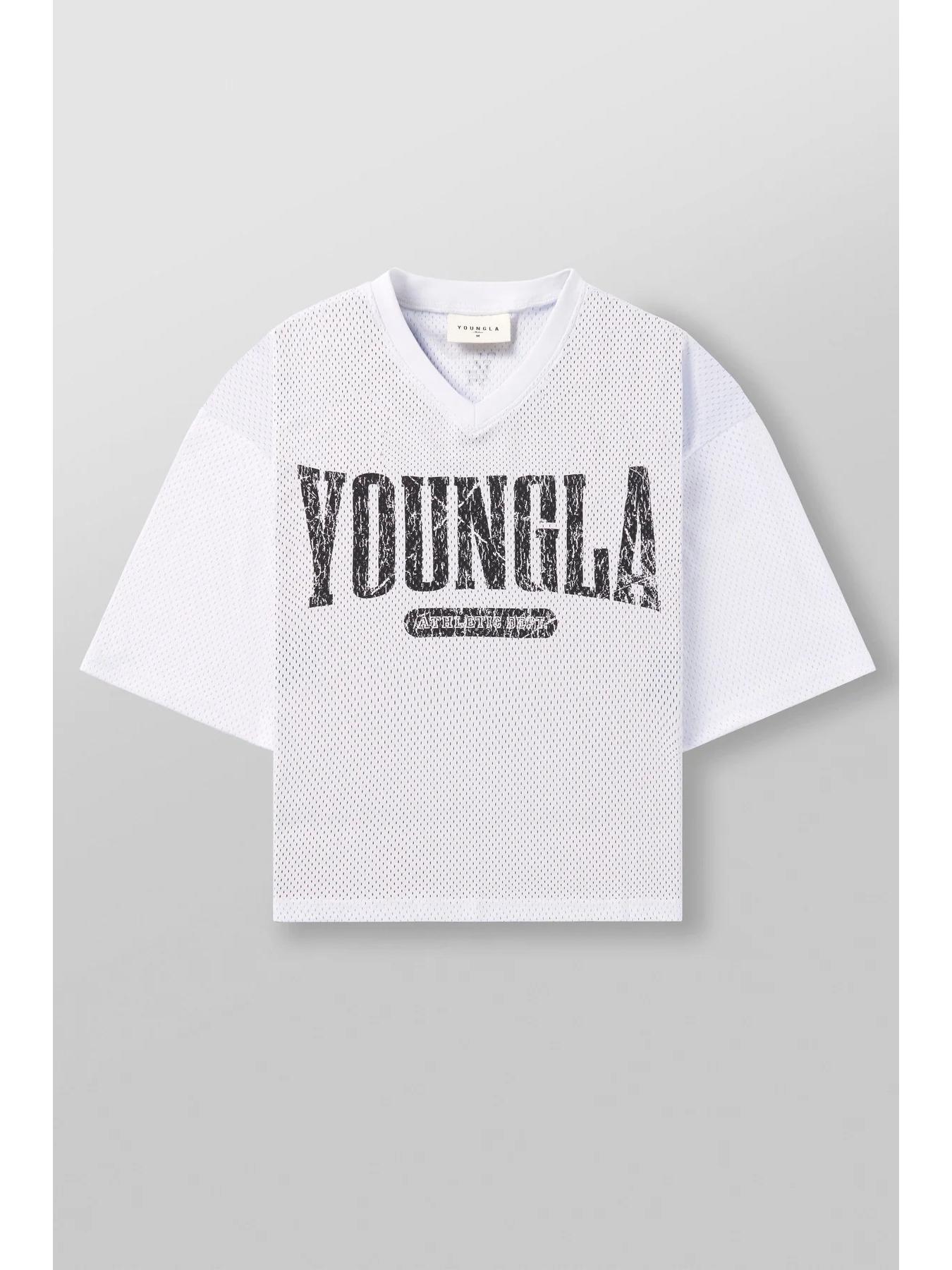 VantaGoods YOUNGLA Heren Amerikaans Oversized Sneldrogend Mesh T-shirt voor Zomersport & Fitness Small