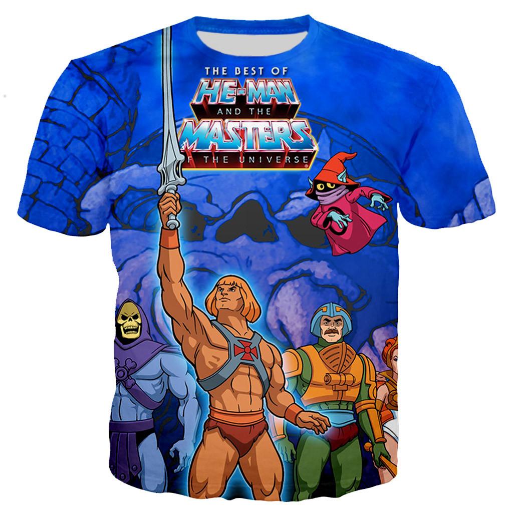 Baibao QIQI Nieuwe He Man And The Masters of The Universe T-shirts Anime 3D Print Streetwear Mannen Vrouwen Mode Oversized T-shirt Kinderen Tees Tops 3XL