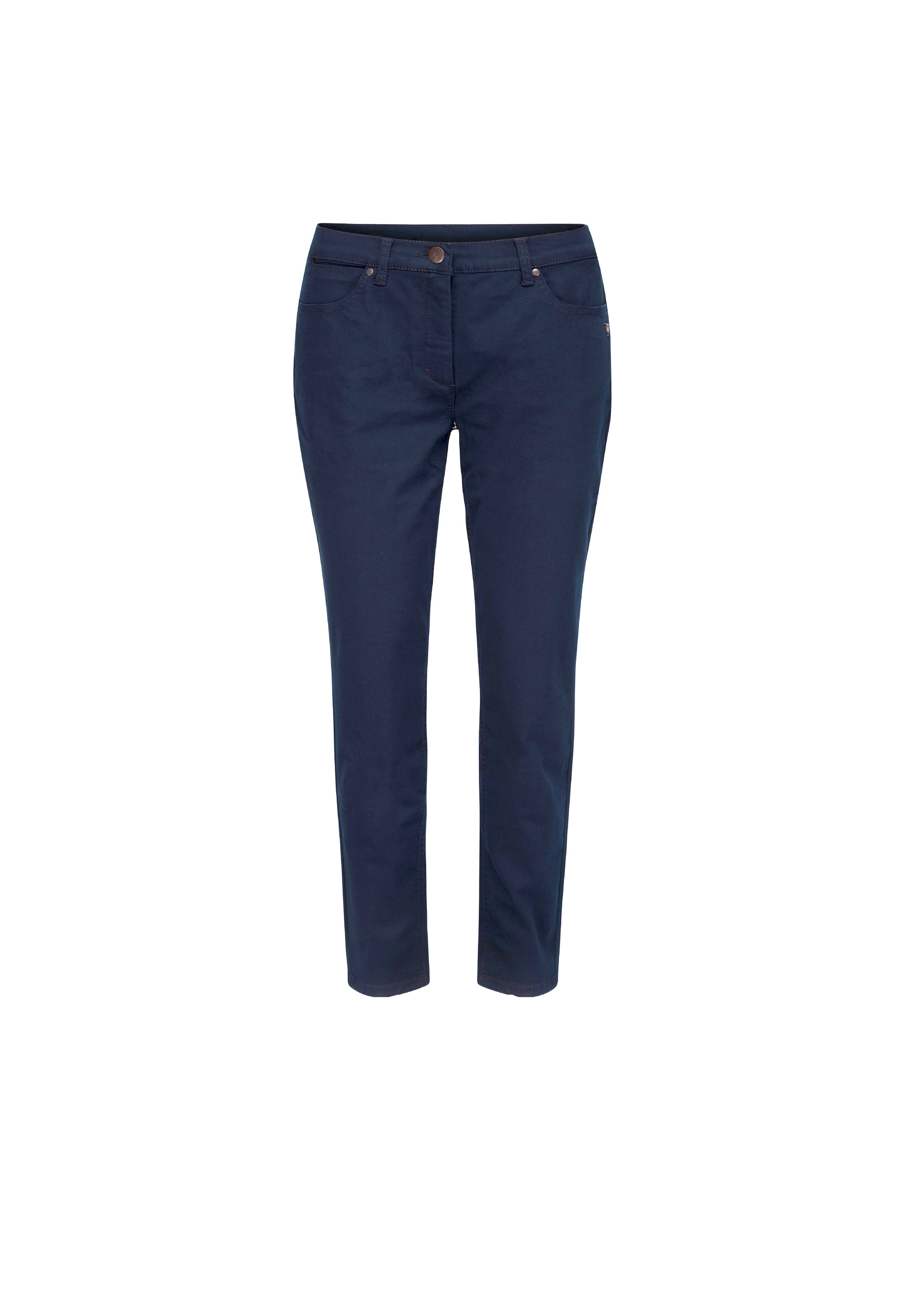 LAURIE Damen vegan Hose Laura Slim Kurz LÃ¤nge Navy