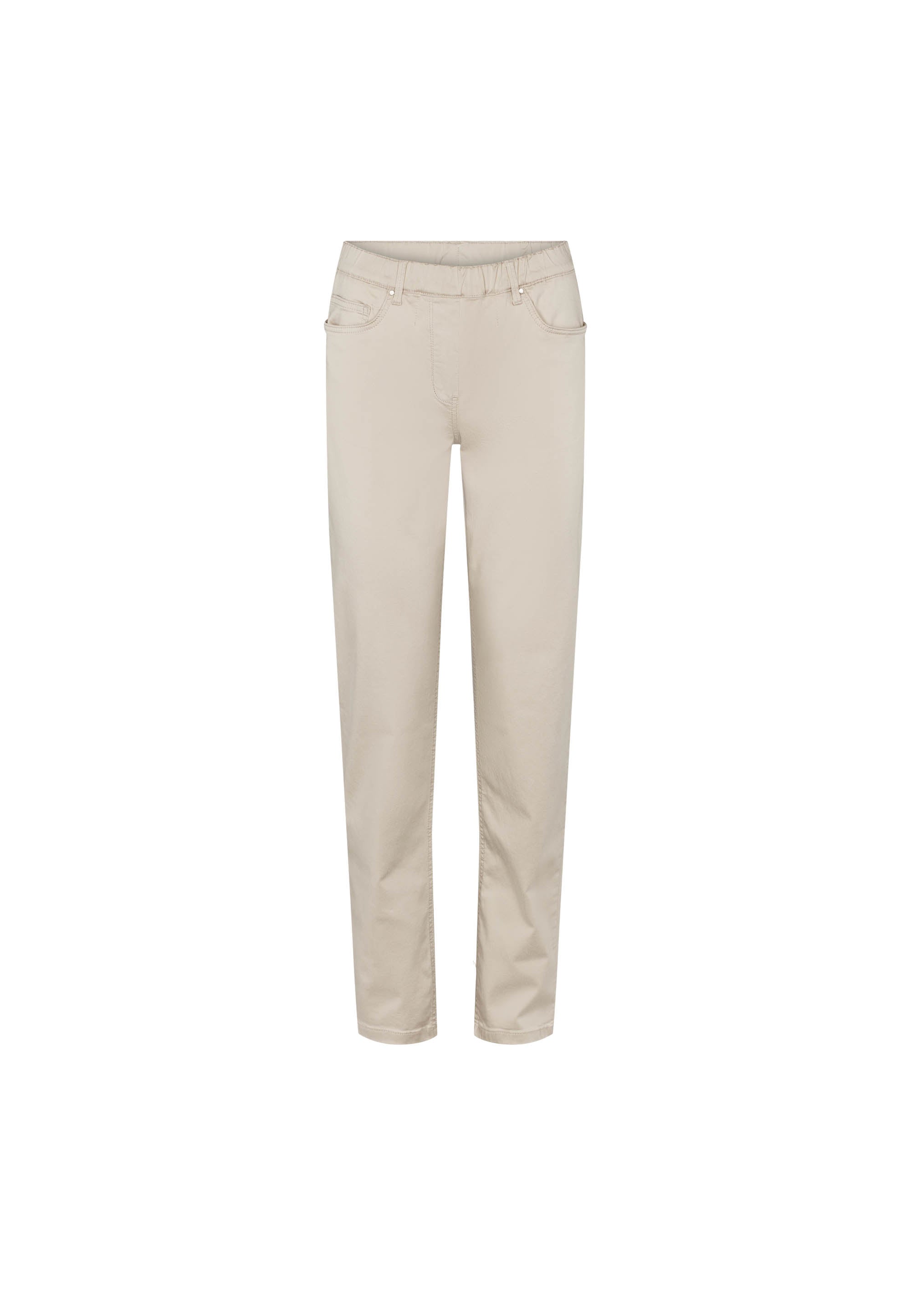 LAURIE Damen vegan Hose Hannah Regular Mittellang Grau Sand