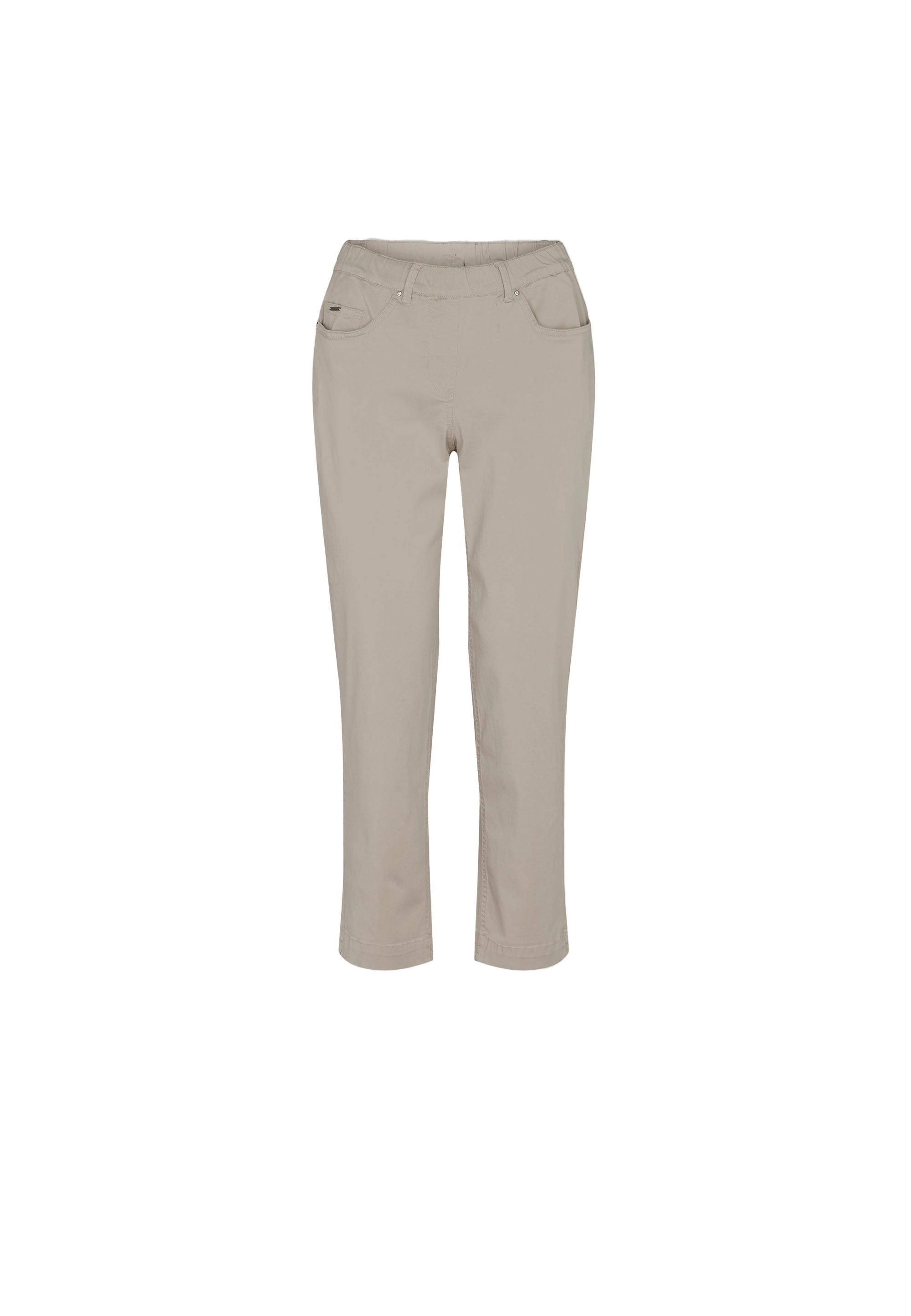 LAURIE Damen vegan Hose Hannah Regular Crop Grau Sand