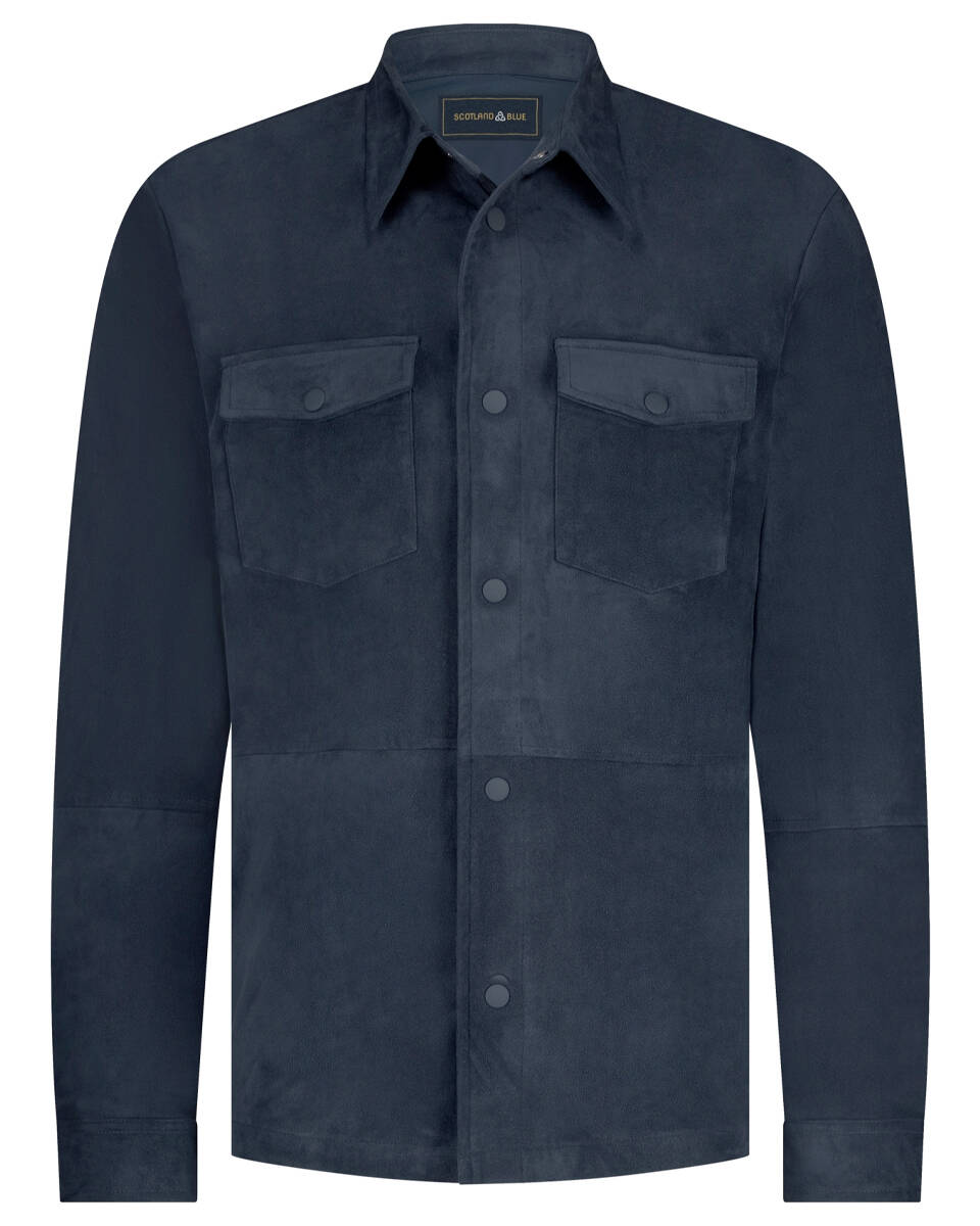 Scotland Blue Overhemd lange mouw 25314ri46sb