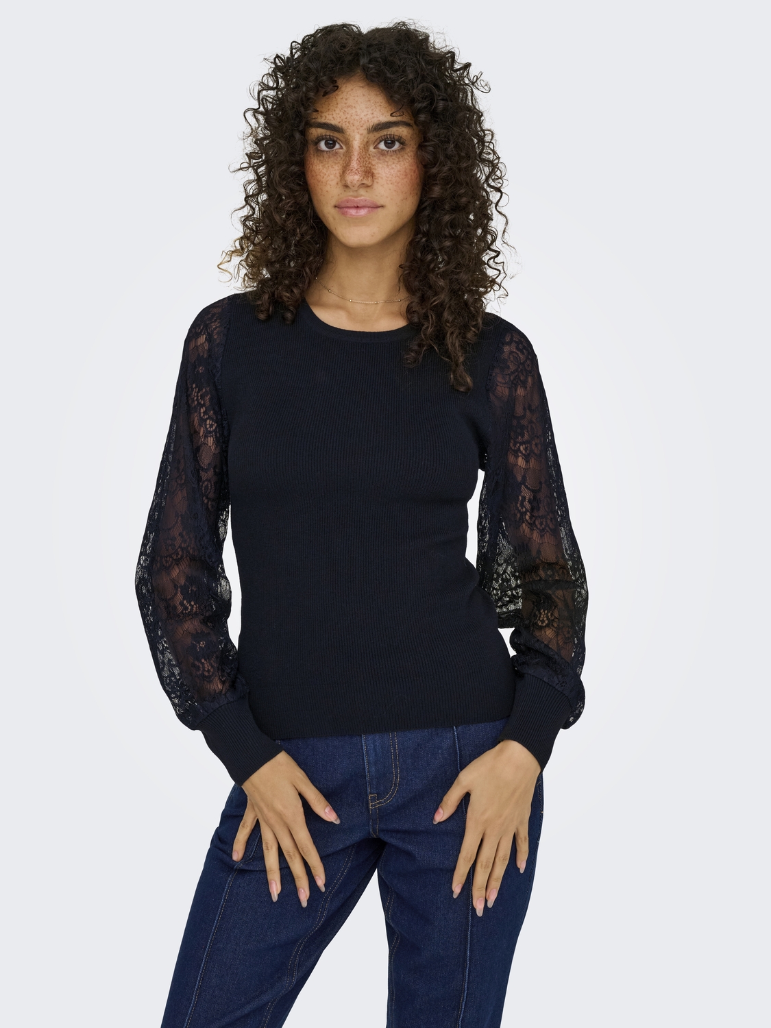 Only Trui met ronde hals ONLPERRY LIFE LS MIX O-NECK KNT