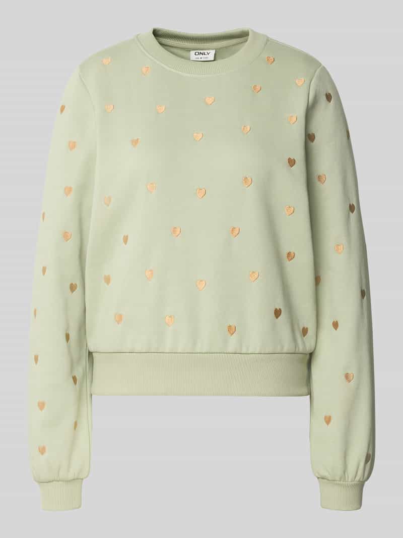 Only Sweatshirt ONLATIKA L/S O-NECK GLITTER EMB. BOX SWT