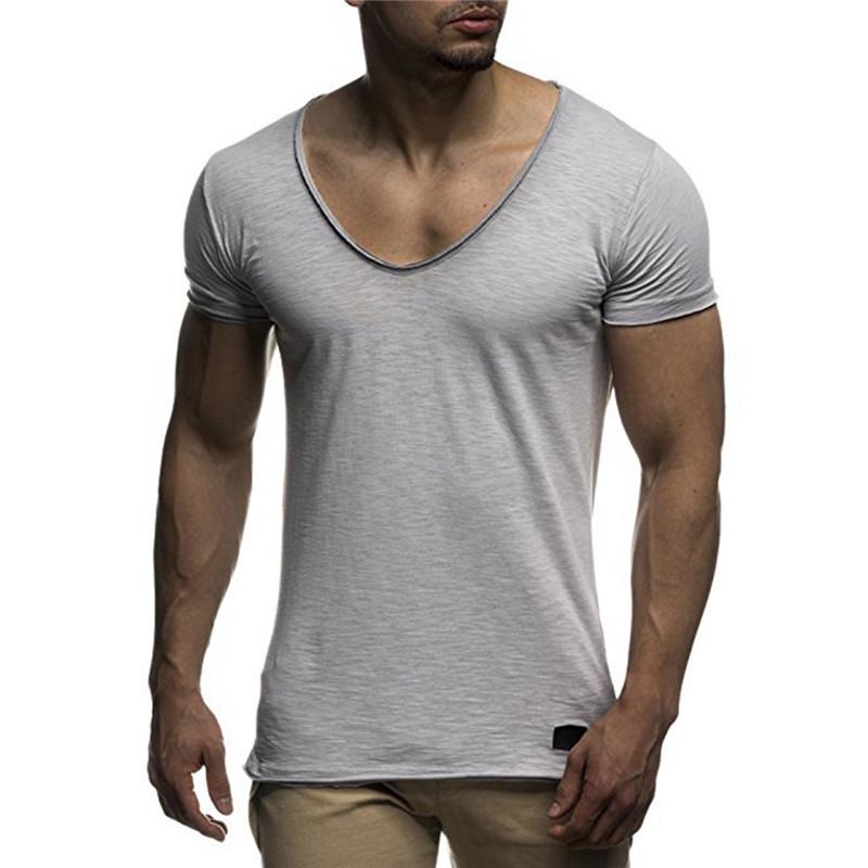 Home decor3 T-shirt met V-hals en korte mouwen Top Slim Muscle Casual T-shirt Heren M