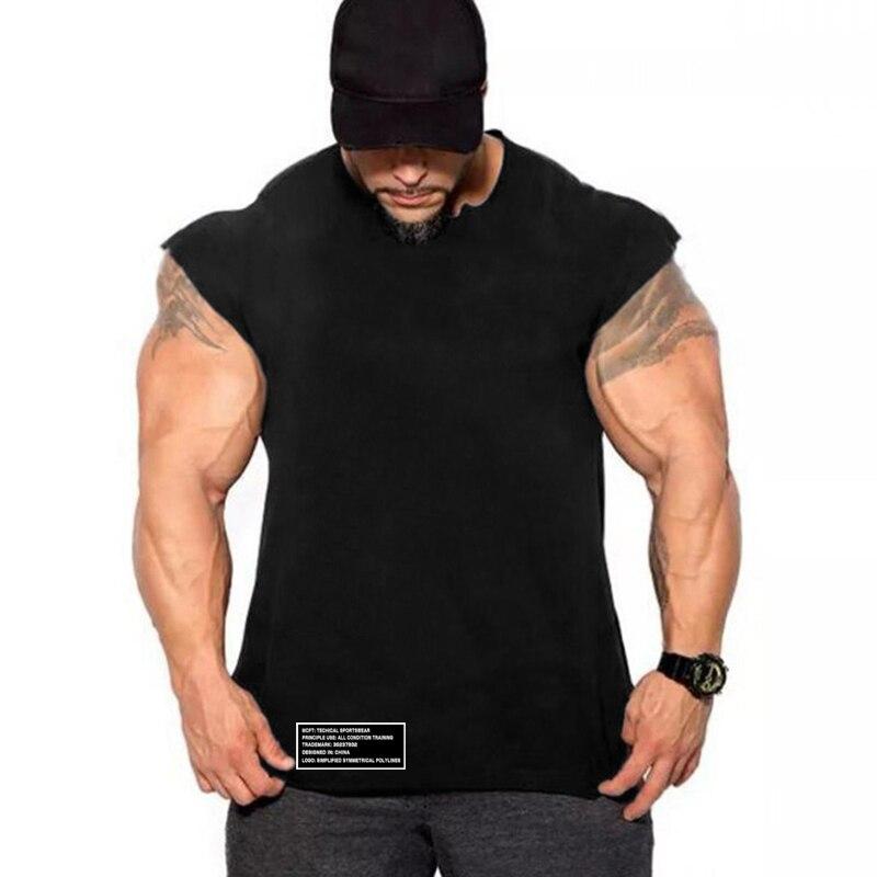 Do The Work GYm Doe het werk Muscleguys Merk Bodybuilding Fitness Heren Mode Casual Puur Katoen Slim Fit Gedrukt Workout Vest M-2XL XL
