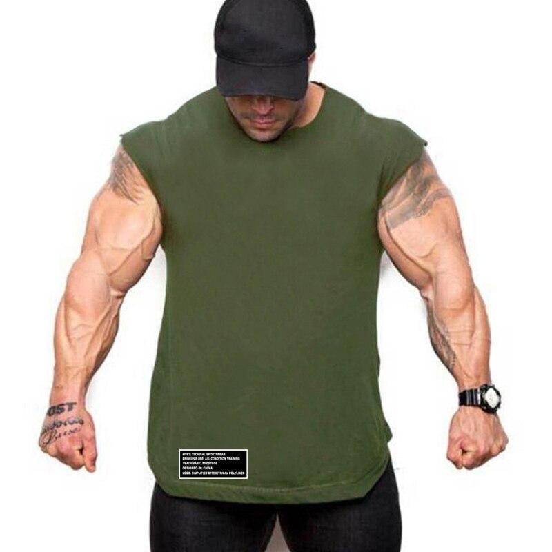 Do The Work GYm Doe het werk Muscleguys Merk Bodybuilding Fitness Heren Mode Casual Puur Katoen Slim Fit Gedrukt Workout Vest M-2XL L