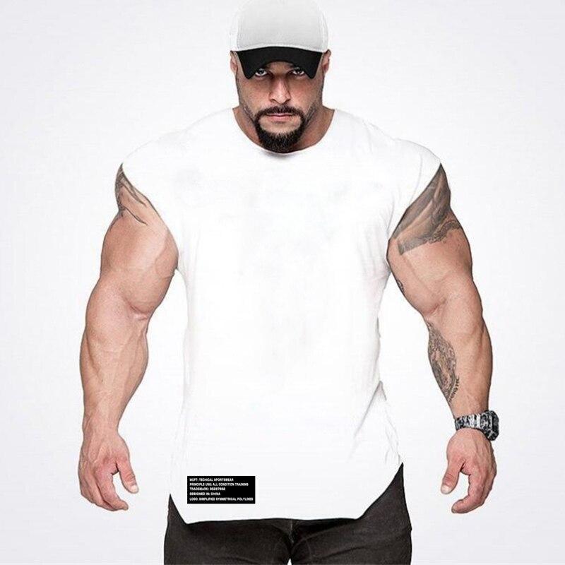 Do The Work GYm Doe het werk Muscleguys Merk Bodybuilding Fitness Heren Mode Casual Puur Katoen Slim Fit Gedrukt Workout Vest M-2XL L