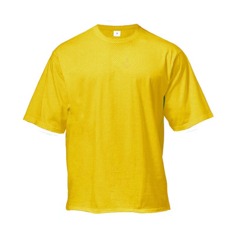 Muscleguys Fitness Oversized Ademend T-shirt Buitensporten Losse top met halve mouwen Fitness Bodybuilding Streetwear XXL geel