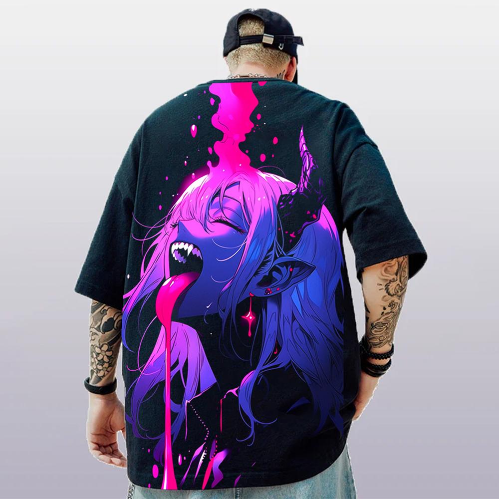 ETST WENDY 005 3D Anime Karakter Print Heren T-shirt 2024 Nieuw Oversized Korte Mouw T-shirt Voor Heren Street Hip-Hop Tee Top Snel Drogende T-shirts XL
