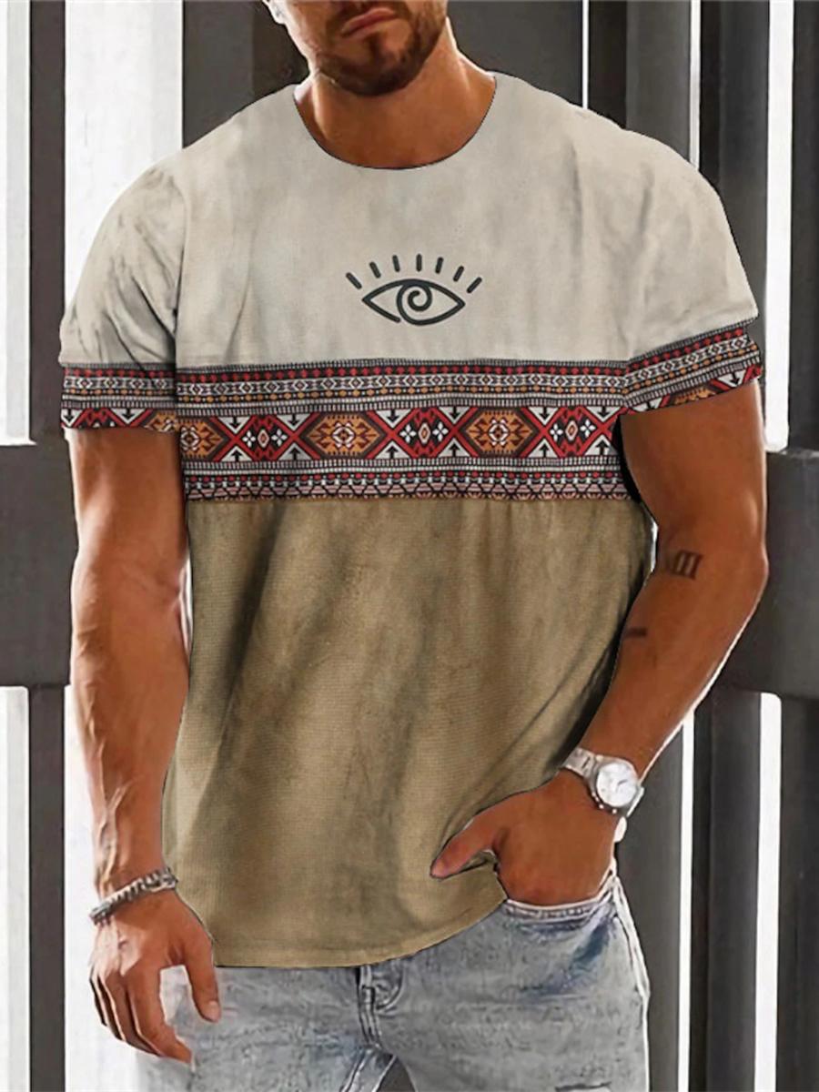 MAITA Elite Fashions Vintage Etnische T-shirt 3D Print Kleding O-hals Mannen Tops Oversized Korte Mouw Tee Zomer Losse Mannelijke Streetwear Herenkleding XL