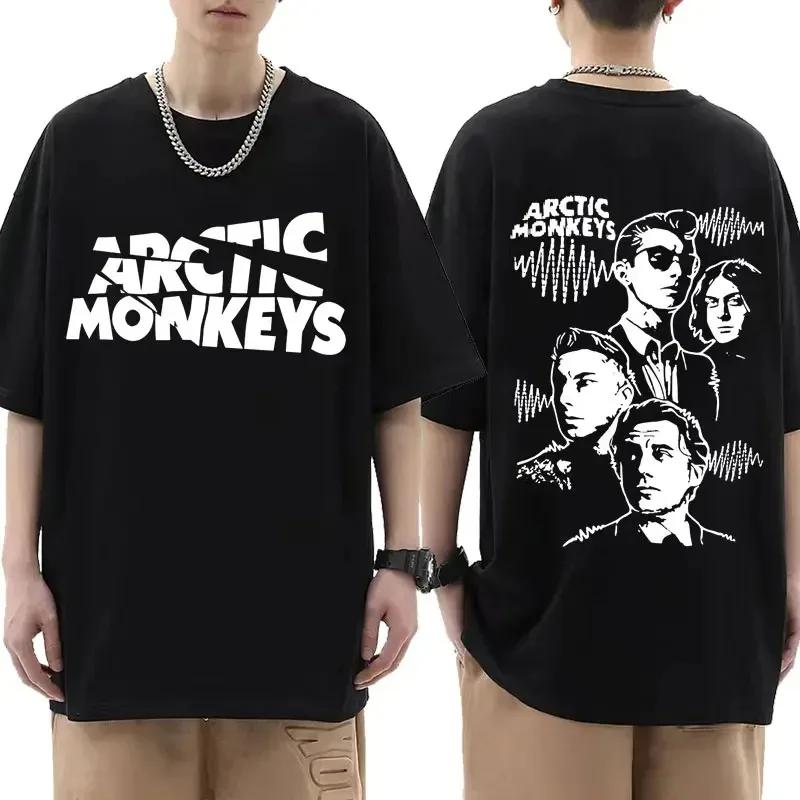 The best product for you Arctic Monkeys Geïnspireerd T-shirt - Albumlijst Doodle Print Vintage T-shirt Mannen Vrouwen Hip Hop Punk Korte Mouw T-shirts Streetwear XXXXXL hemelsblauwe kleur