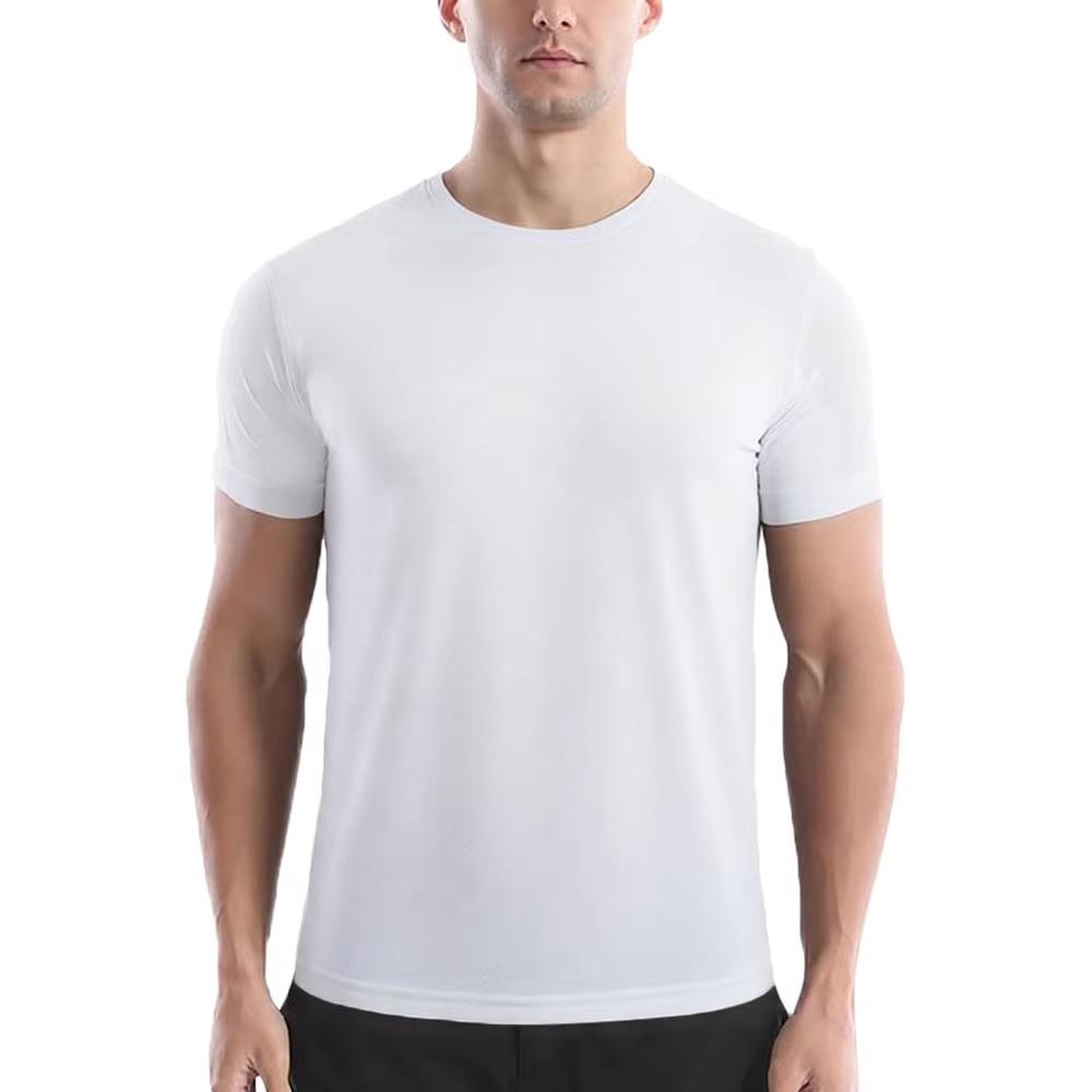King Billion Zomer heren snel drogend T-shirt ademend lichtgewicht sport T-shirts ronde hals effen kleur korte mouwen tops comfortabel T-shirt M