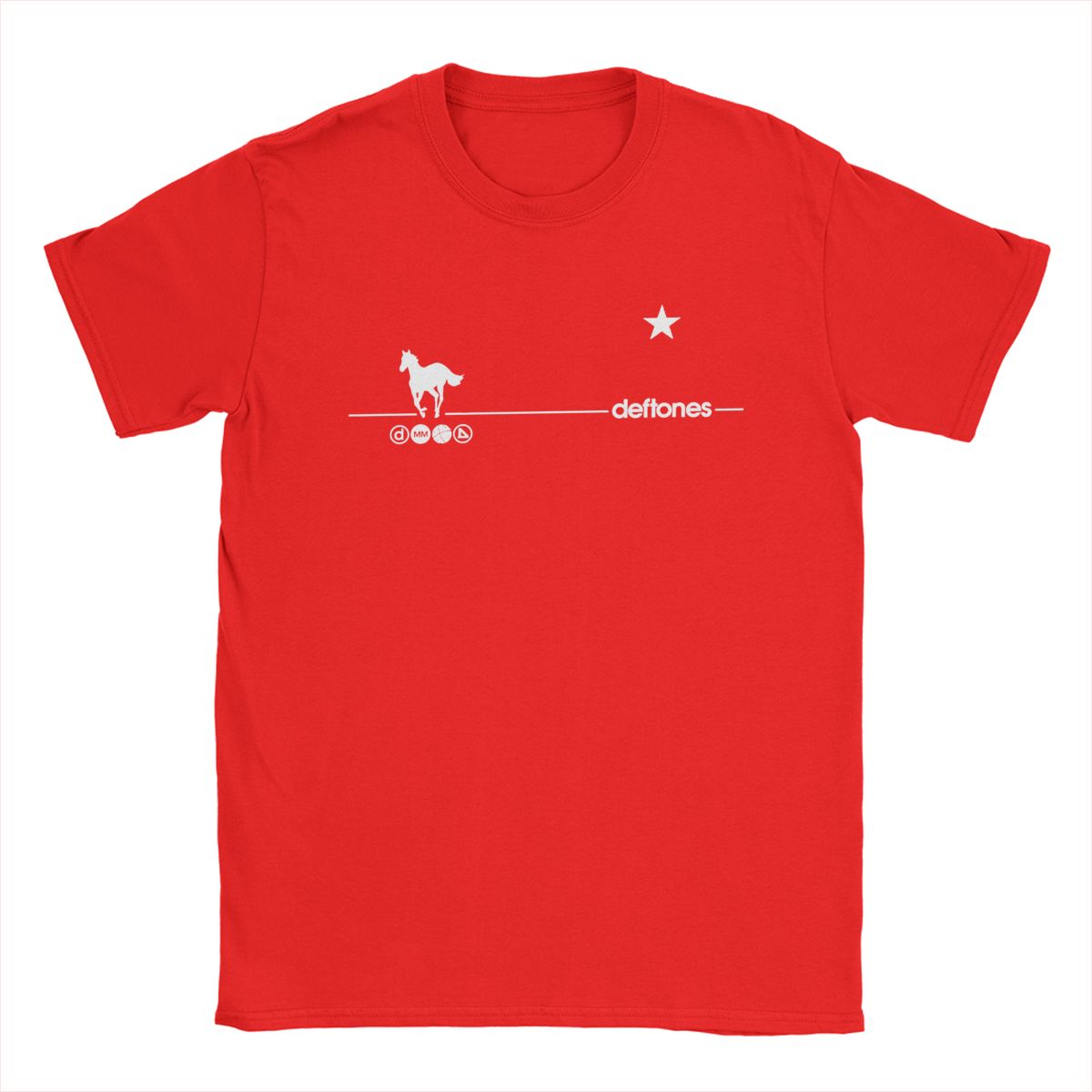 The best product for you Deftones Rock  Ohms White Pony Outfit Shirts Mannen Vrouwen metaal Casual Katoen Klassieke T-shirts M