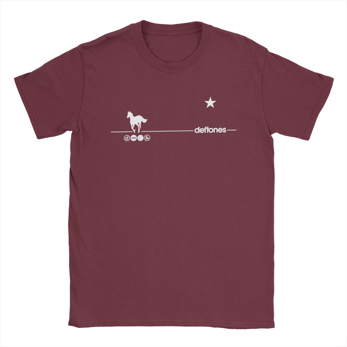 The best product for you Deftones Rock  Ohms White Pony Outfit Shirts Mannen Vrouwen metaal Casual Katoen Klassieke T-shirts L