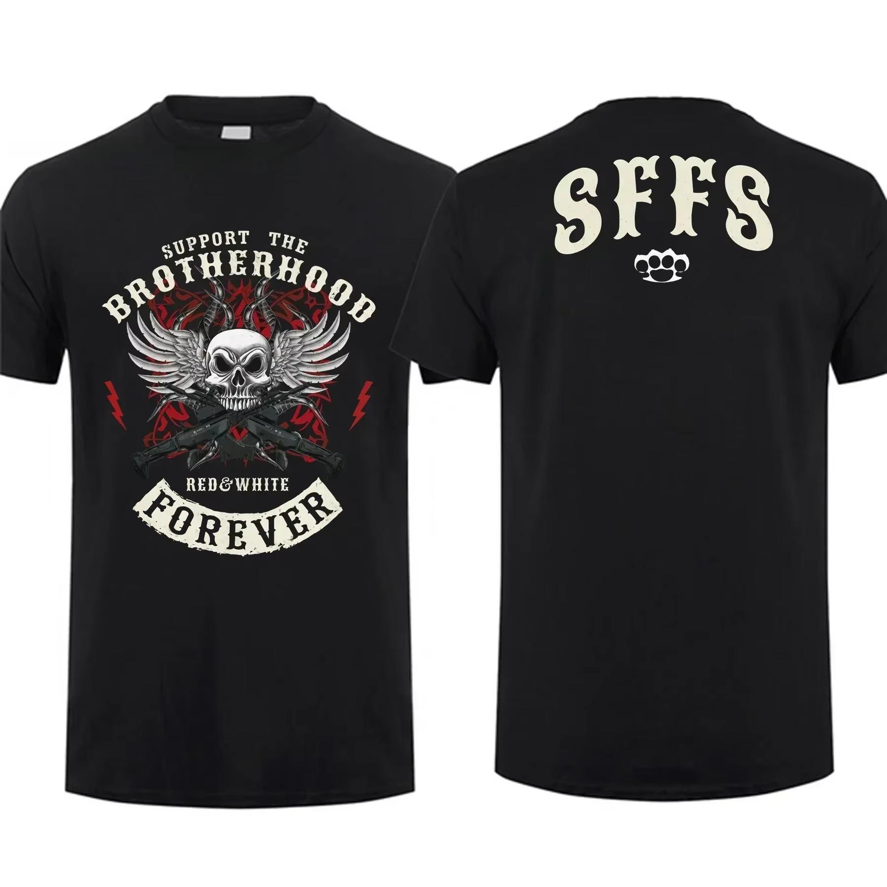 ZheXiong TEE Amazing Casual T Shirt Oversized Essential Hells Angels Support 81 Brotherhood T-shirt Men T-shirts Graphic Streetwear Top 2XL
