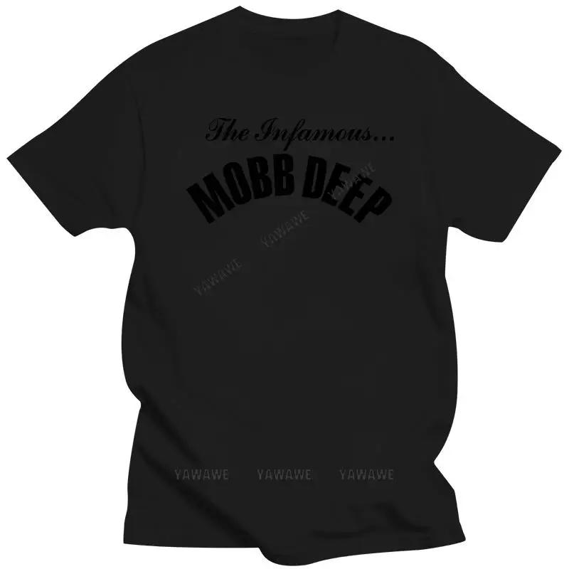 ZheXiong TEE Herenmerk Mode T-shirt Zomer T-shirts Mobb Deep Heren Infamous on Red T-shirt Rood Unisex Korte Mouw Heren Casual T-shirt 4XL