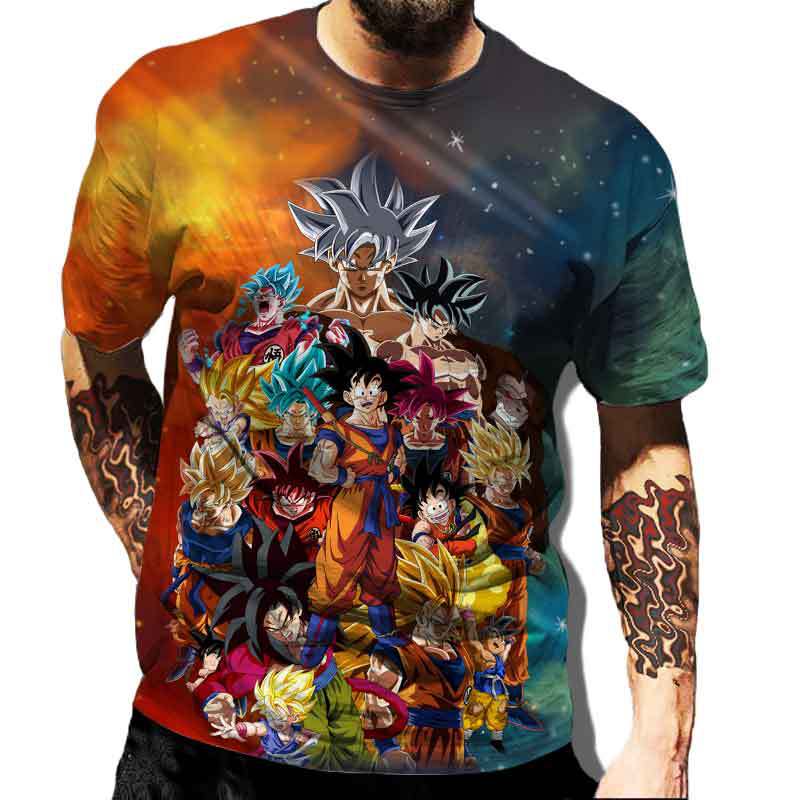 SDS003 Anime Vegeta T-shirt Dragon-Balls T-shirts Heren T-shirt Klassieke Herenkleding Harajuku Grafische Bedrukte Kleding Zomer Tops Tees XL
