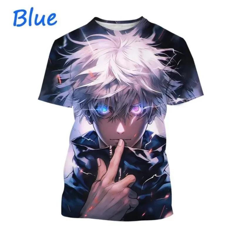 HerSight Nieuwe Gojo Satoru en Itadoru Yuji 3D Print T-shirt Mode Herenkleding Jujutsu Kaiju Grafisch T-shirt Harajuku Street Tops Tees S