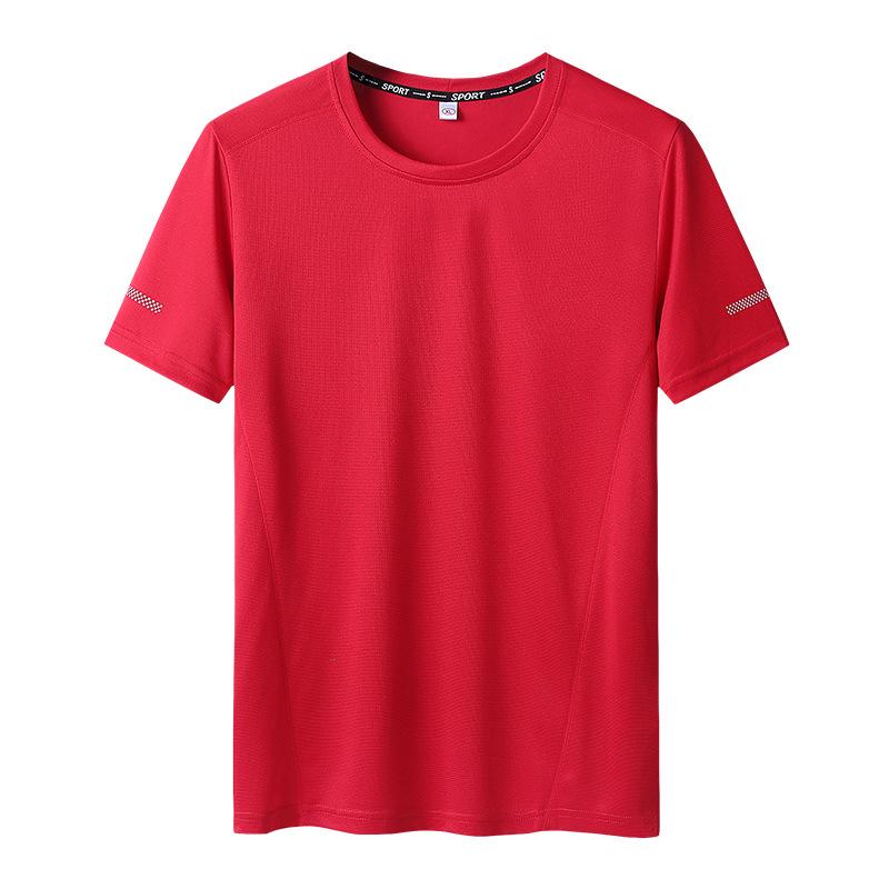 DOKI Zomer heren T-shirt grote maten snel drogend T-shirt voor heren ronde hals plus size korte mouwen oversized T-shirt 7XL