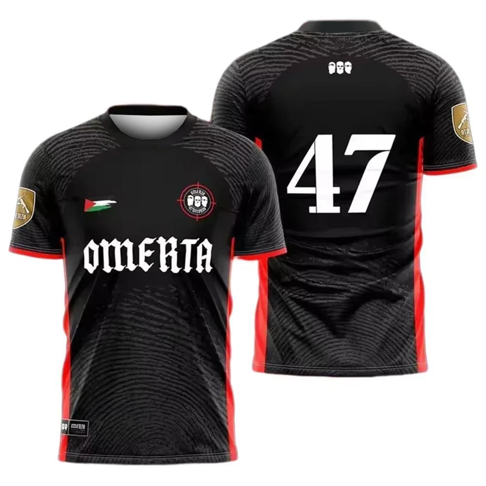 Haijian02 Outdoor Omerta Boxing Fans Zomer 3D Geprint Motorkleding Maat 47 Heren Top Ademend Zacht Sneldrogend T-shirt M