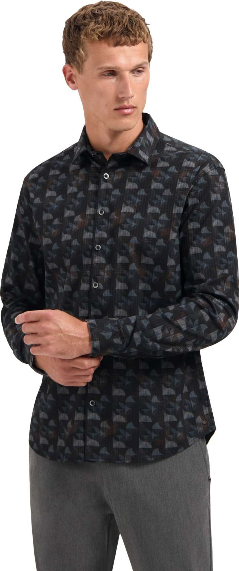 No Excess Shirt allover printed structure str night