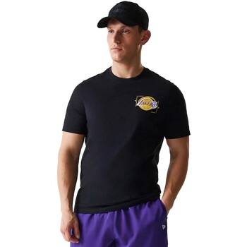 New-Era T-shirt Korte Mouw  Nba Photogrphc Print Reg Tee Loslak Blk