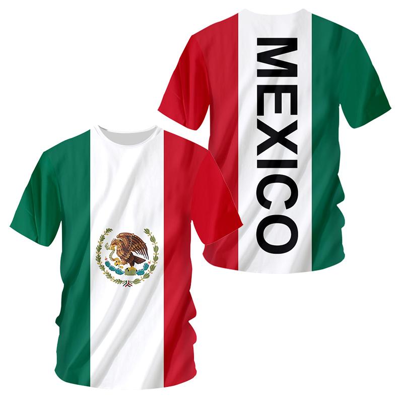 Xin nan zhuang Mexico Vlag T-shirt 3d Print Heren Voetbal Jersey Sport Top Mode Oversized Zomer Man T-shirt Harajuku Kinderen Korte Mouw S