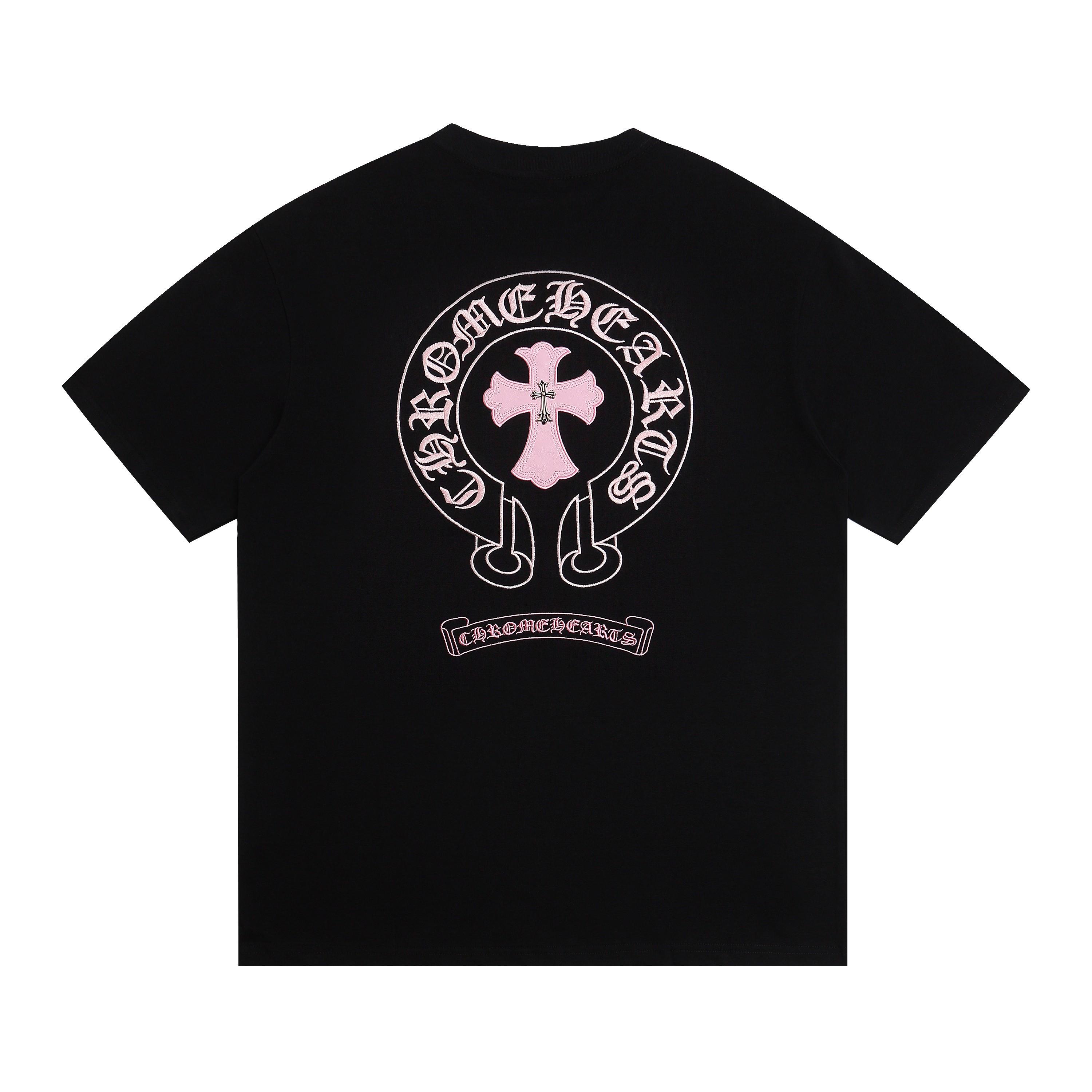 Chrome Hearts 1975  2025 Summer New High Quality Cotton Round Neck Loose Large Size Men's and Women's T-shirt Couple T-shirt XL