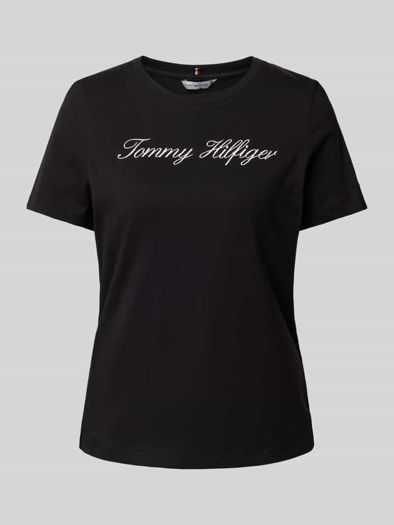 Tommy Hilfiger T-shirt NOS SCRIPT REGULAR C-NK SS Met ronde hals en contrasterende print