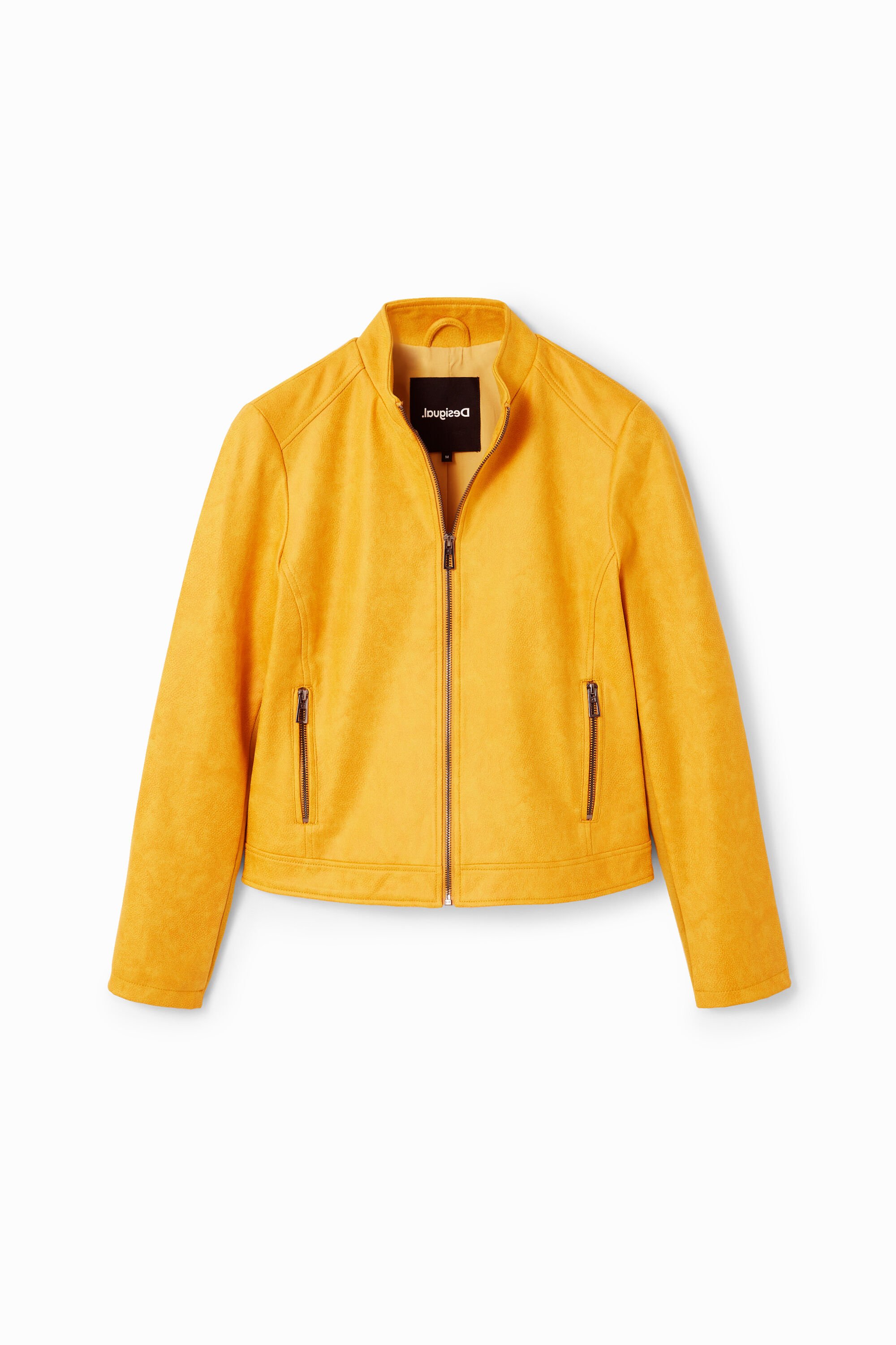 Desigual Slim fit bikerjack - YELLOW